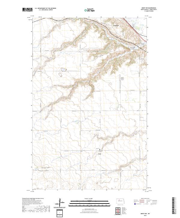 Minot NW, ND — USGS 7.5-minute topo (2024)
