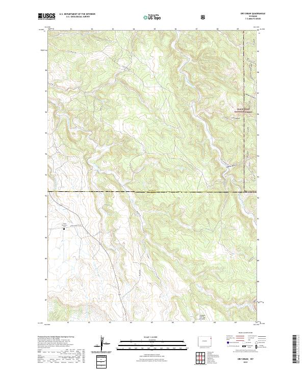 Dry Draw, WY — USGS 7.5-minute topo (2021)