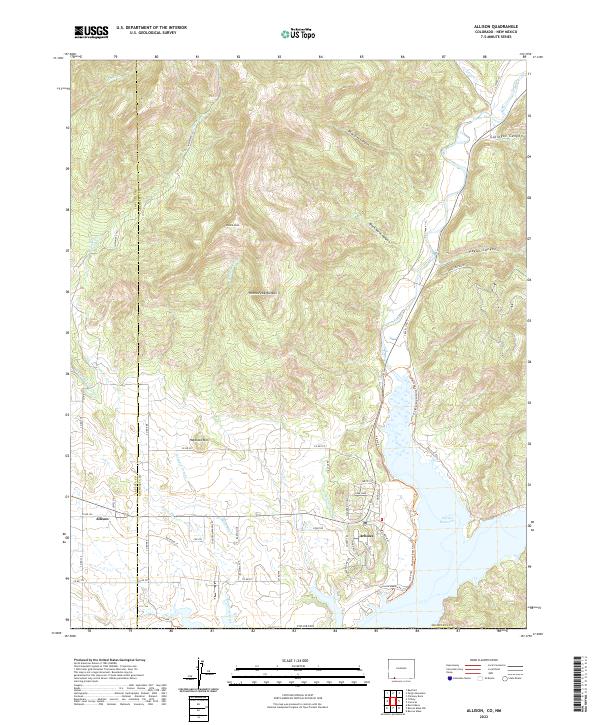 Allison, CO-NM — USGS 7.5-minute topo (2022)