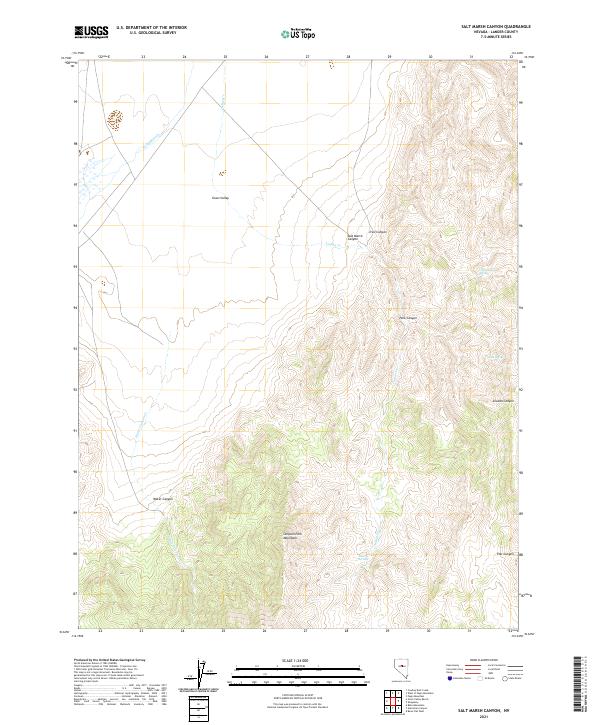 Salt Marsh Canyon, NV — USGS 7.5-minute topo (2021)
