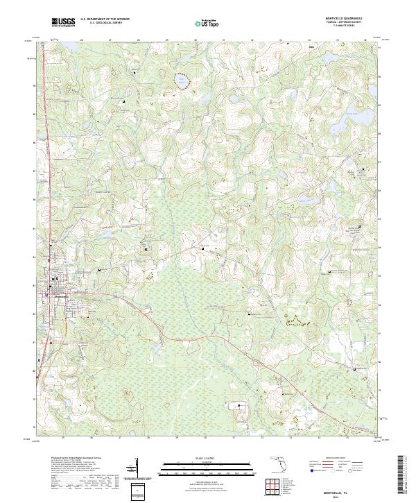 Monticello, FL — USGS 7.5-minute topo (2024)