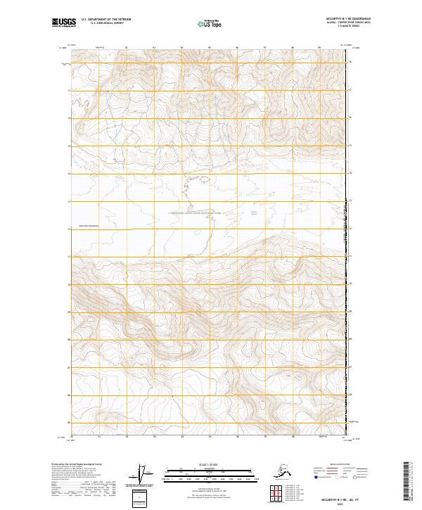 McCarthy B-1 NE, AK-YT — USGS 7.5-minute topo (2023)