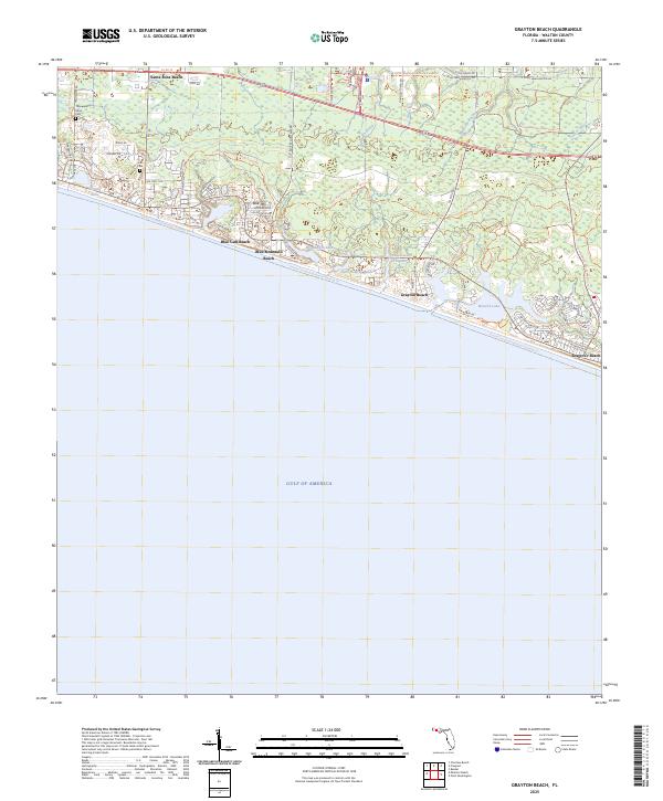 Grayton Beach, FL — USGS 7.5-minute topo (2025)