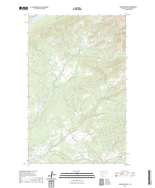 Camas Ridge West, MT — USGS 7.5-minute topo (2024)