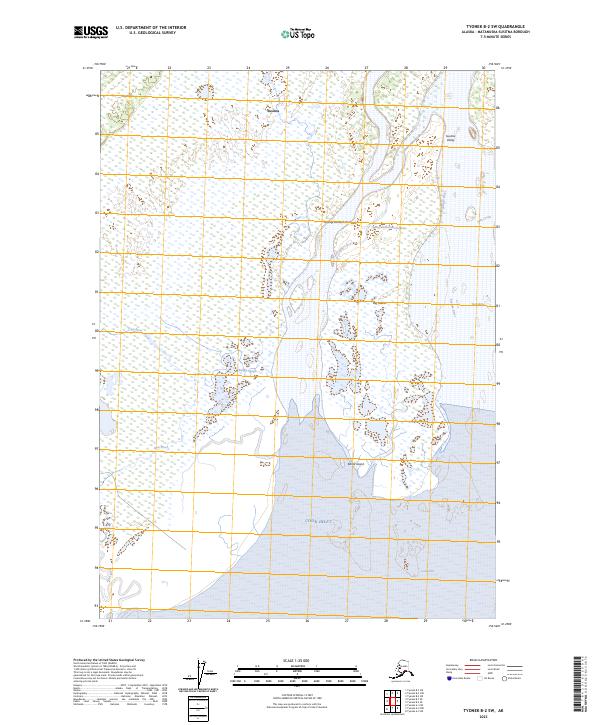 Tyonek B-2 SW, AK — USGS 7.5-minute topo (2023)