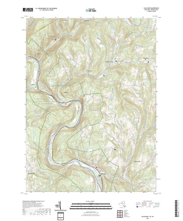 Callicoon, NY-PA — USGS 7.5-minute topo (2023)