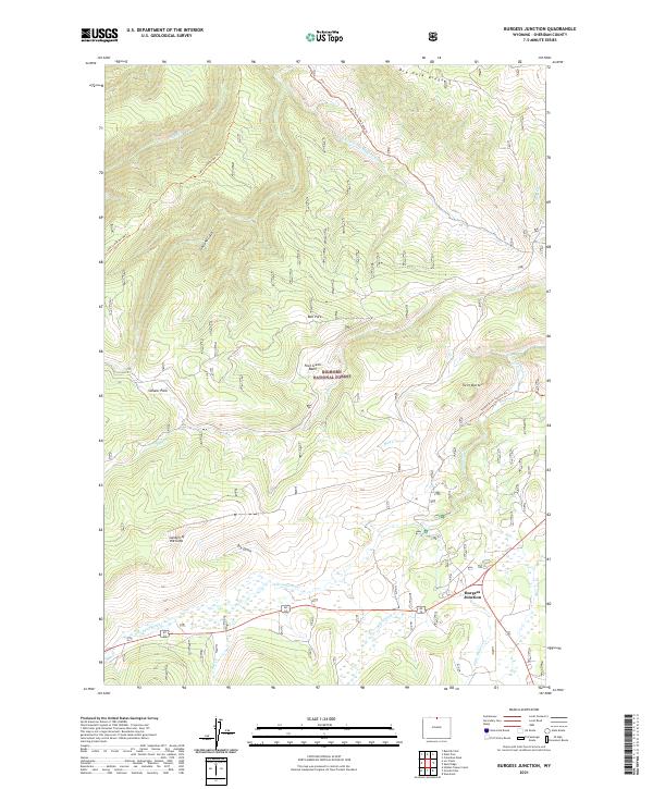 Burgess Junction, WY — USGS 7.5-minute topo (2021)