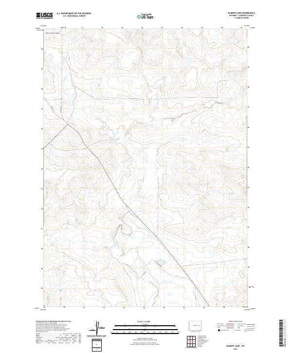 Gilbert Lake, WY — USGS 7.5-minute topo (2021)