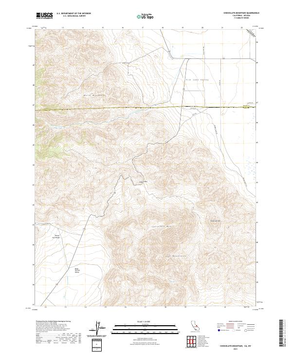 Chocolate Mountain, CA-NV — USGS 7.5-minute topo (2021)