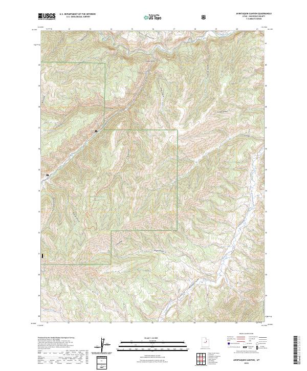 Avintaquin Canyon, UT — USGS 7.5-minute topo (2023)