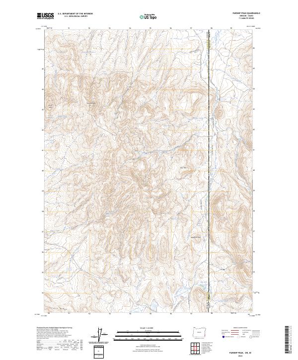 Parsnip Peak, OR-ID — USGS 7.5-minute topo (2024)