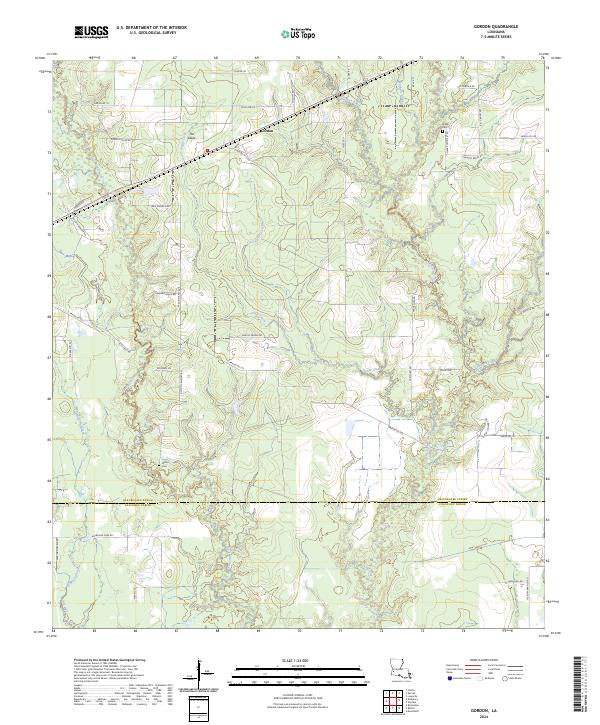 Gordon, LA — USGS 7.5-minute topo (2024)