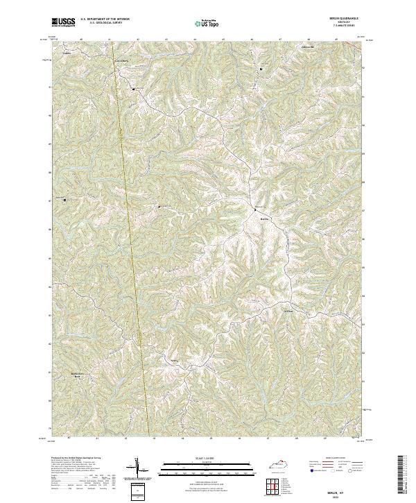 Berlin, KY — USGS 7.5-minute topo (2022)