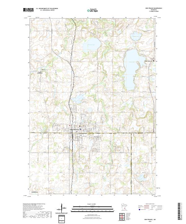 New Prague, MN — USGS 7.5-minute topo (2022)