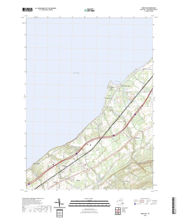 Brocton, NY — USGS 7.5-minute topo (2023)