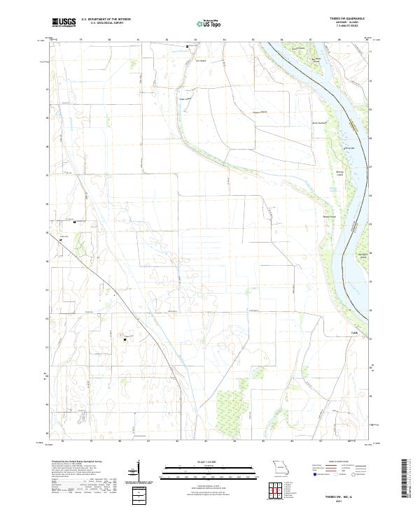 Thebes SW, MO-IL — USGS 7.5-minute topo (2021)
