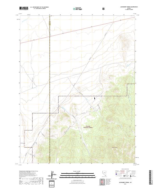 Jackrabbit Spring, NV — USGS 7.5-minute topo (2021)