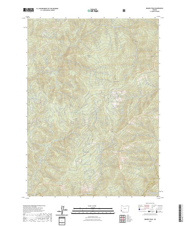 Brandy Peak, OR — USGS 7.5-minute topo (2023)