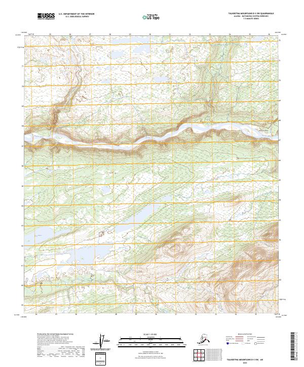 Talkeetna Mountains D-3 SW, AK — USGS 7.5-minute topo (2023)