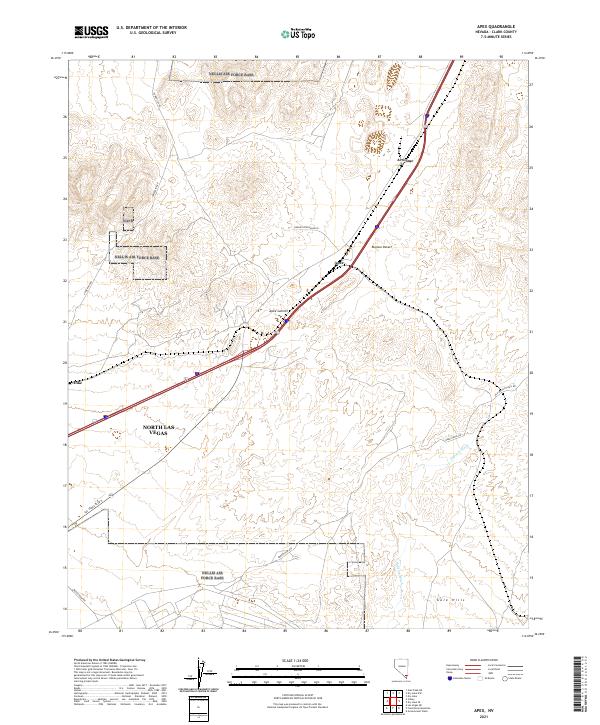 Apex, NV — USGS 7.5-minute topo (2021)