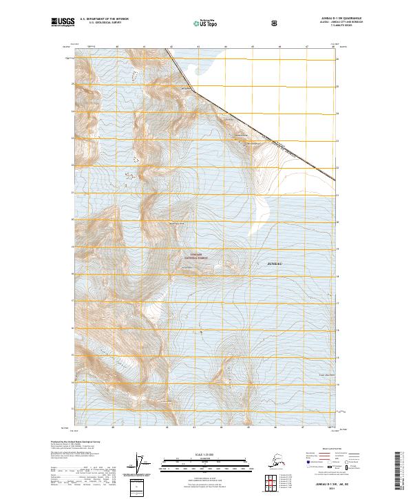 Juneau D-1 SW, AK-BC — USGS 7.5-minute topo (2021)