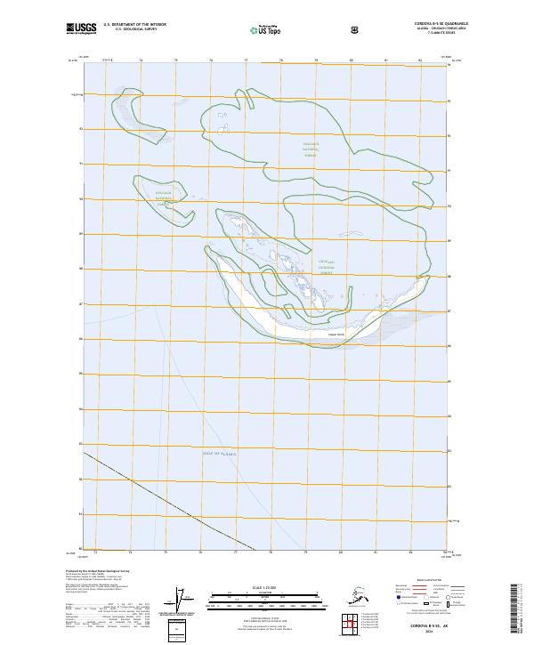 Cordova B-5 SE, AK — USGS 7.5-minute topo (2024)