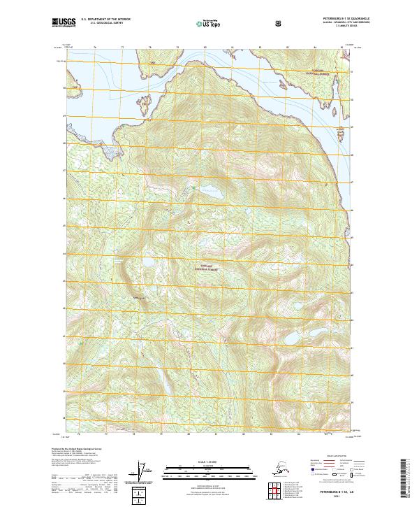 Petersburg B-1 SE, AK — USGS 7.5-minute topo (2021)