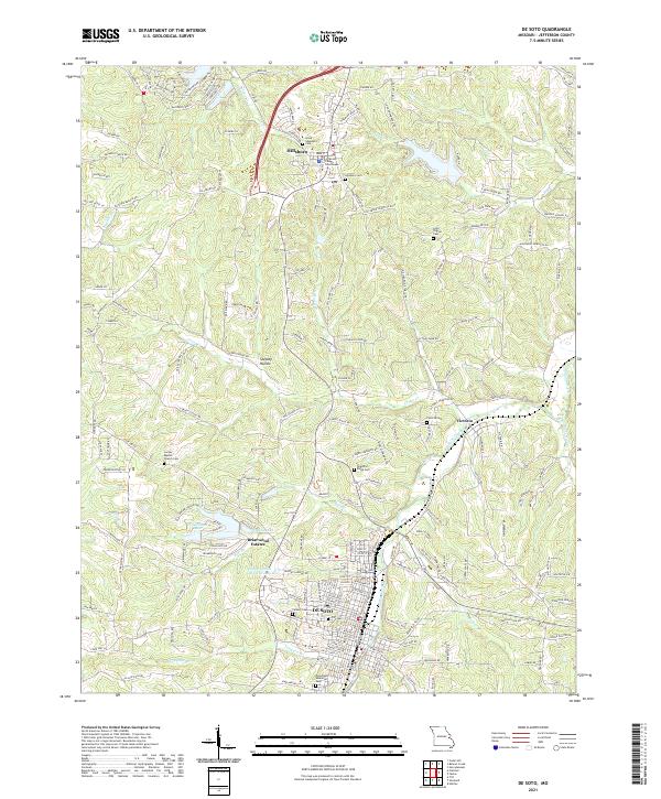 De Soto, MO — USGS 7.5-minute topo (2021)