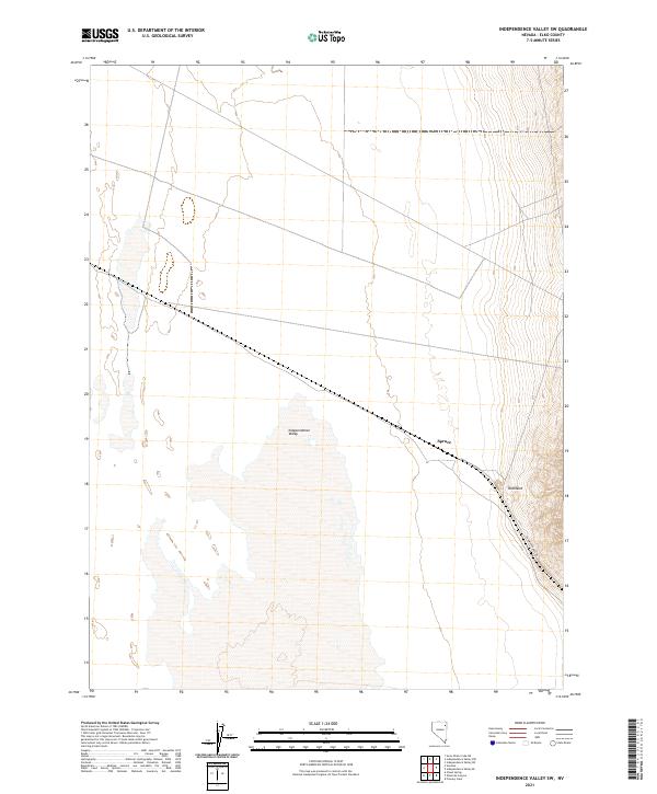 Independence Valley SW, NV — USGS 7.5-minute topo (2021)