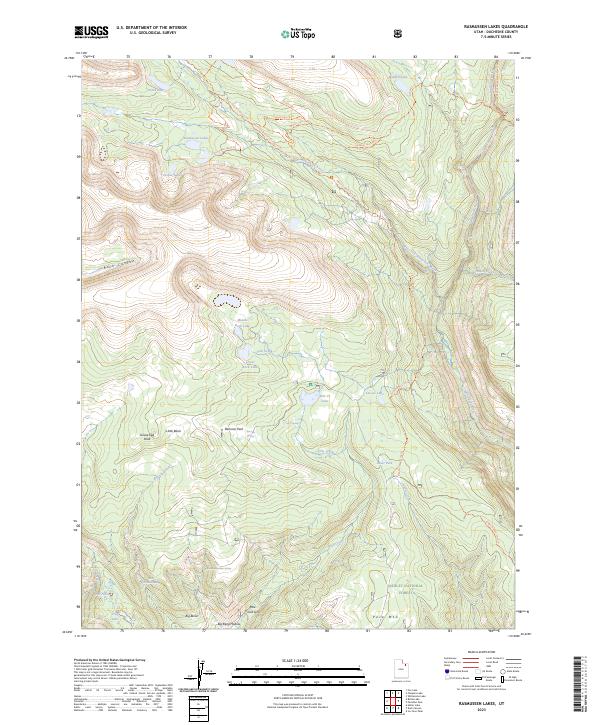 Rasmussen Lakes, UT — USGS 7.5-minute topo (2023)