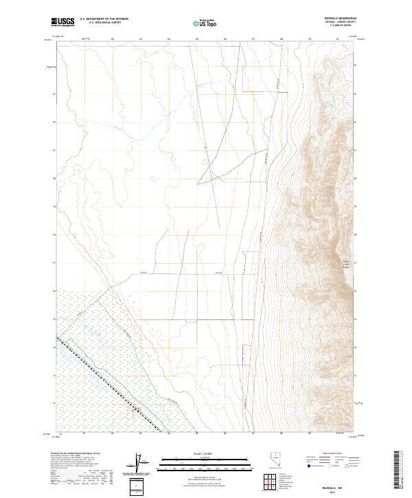 Russells, NV — USGS 7.5-minute topo (2021)