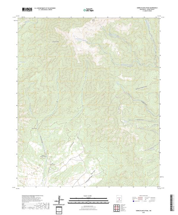 Sierra Blanca Peak, NM — USGS 7.5-minute topo (2023)