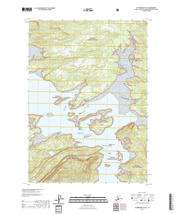 Petersburg D-6 SE, AK — USGS 7.5-minute topo (2021)