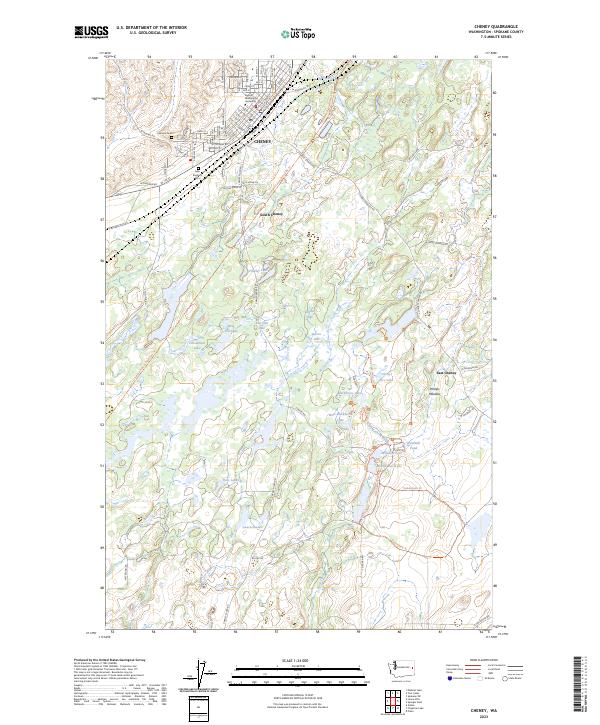 Cheney, WA — USGS 7.5-minute topo (2023)