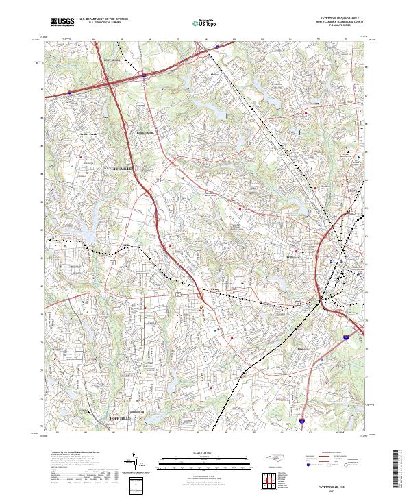 Fayetteville, NC — USGS 7.5-minute topo (2022)