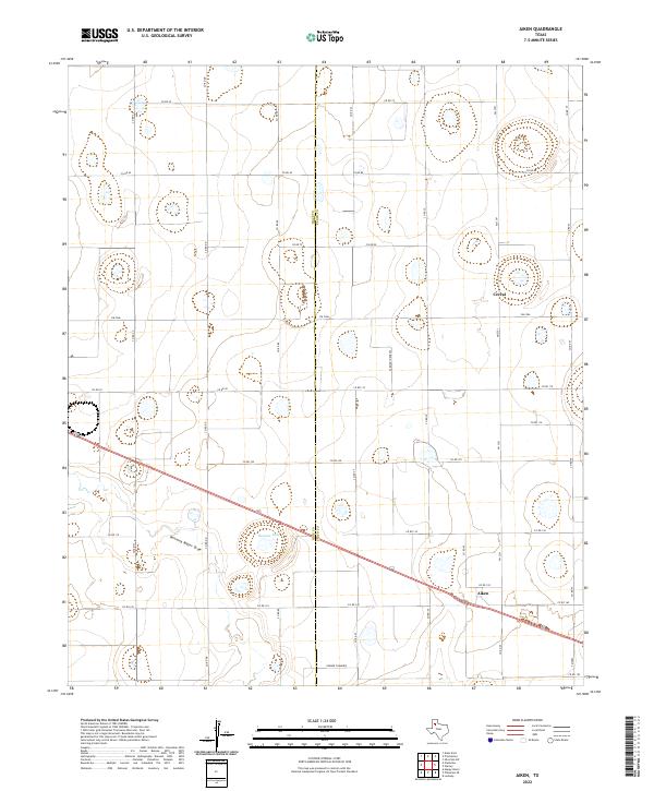 Aiken, TX — USGS 7.5-minute topo (2022)