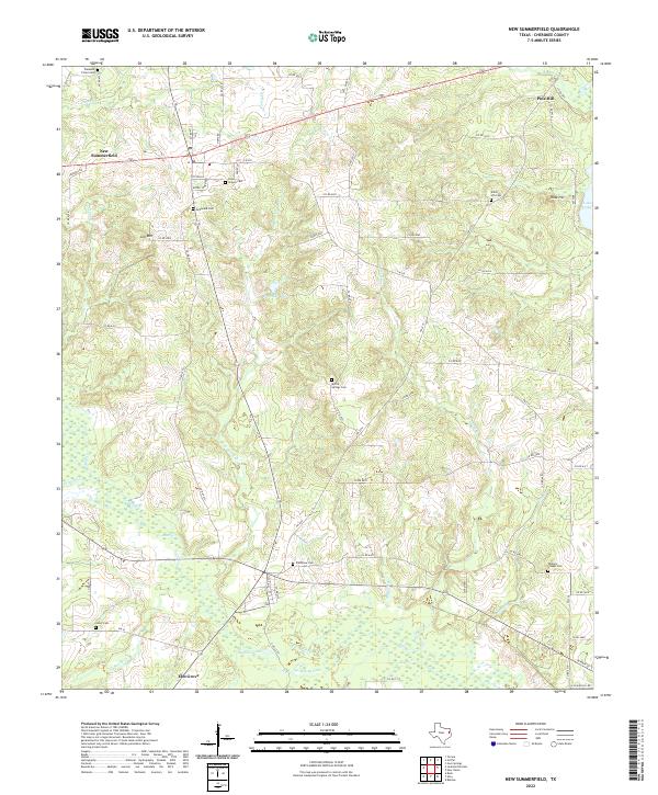 New Summerfield, TX — USGS 7.5-minute topo (2022)