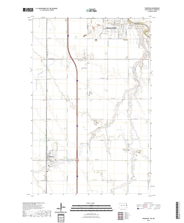 Thompson, ND-MN — USGS 7.5-minute topo (2024)