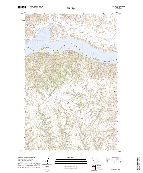 Chain Buttes, MT — USGS 7.5-minute topo (2024)