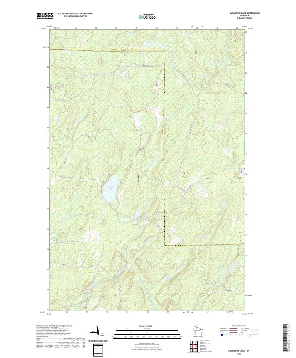 Augustine Lake, WI — USGS 7.5-minute topo (2022)