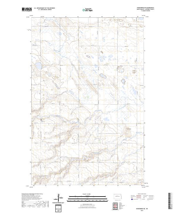 Kongsberg NE, ND — USGS 7.5-minute topo (2024)
