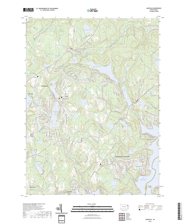 Lakeville, PA — USGS 7.5-minute topo (2023)