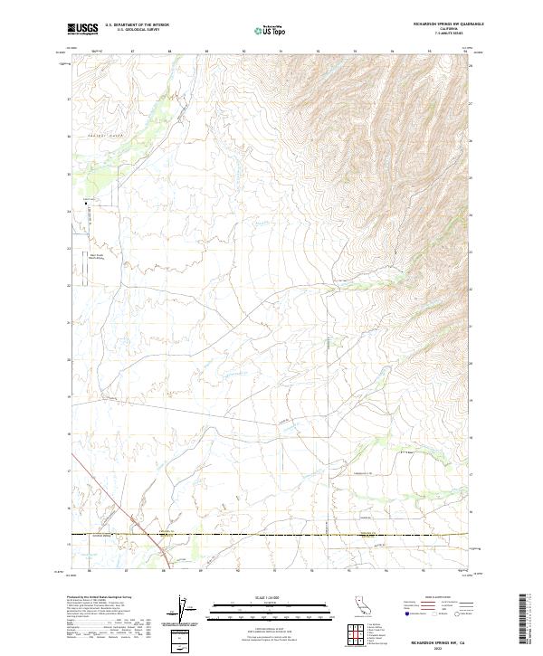 Richardson Springs NW, CA — USGS 7.5-minute topo (2022)