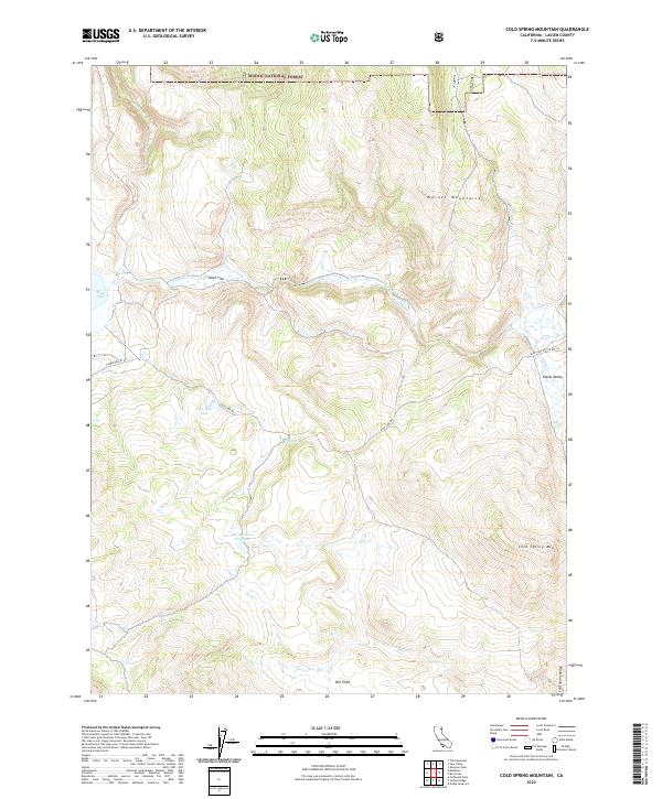 Cold Spring Mountain, CA — USGS 7.5-minute topo (2022)