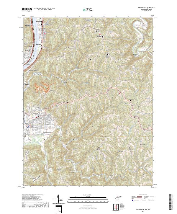 Moundsville, WV-OH — USGS 7.5-minute topo (2023)