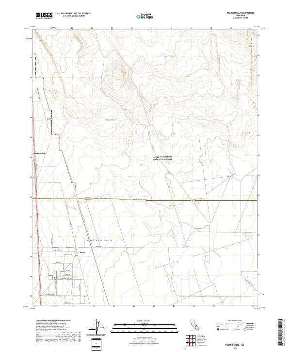 Pearsonville, CA — USGS 7.5-minute topo (2021)