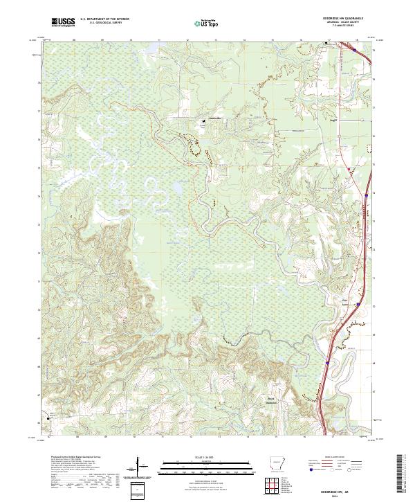 Doddridge NW, AR — USGS 7.5-minute topo (2024)