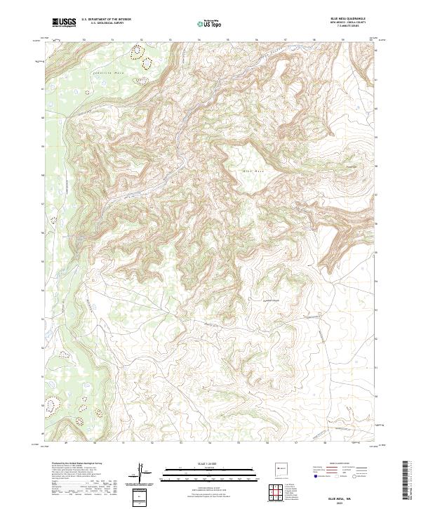 Blue Mesa, NM — USGS 7.5-minute topo (2023)