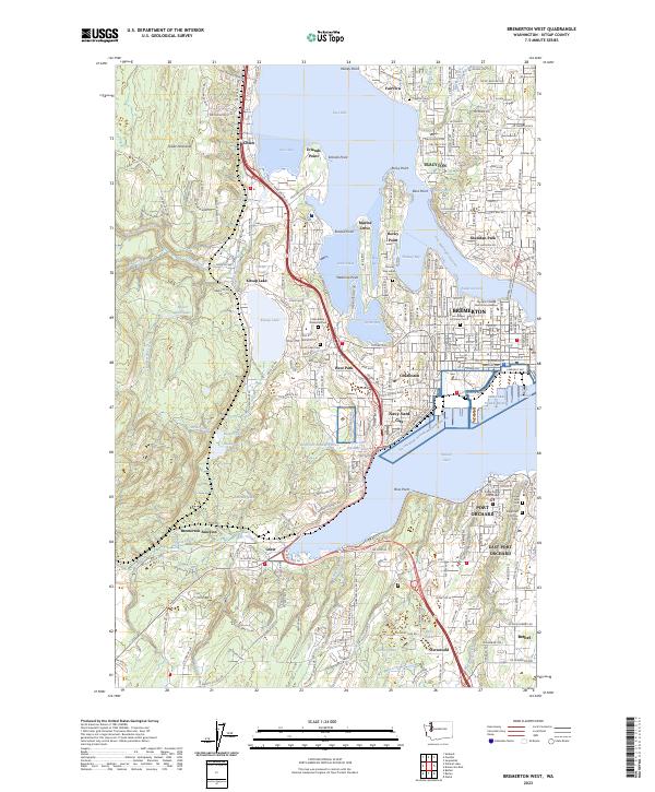 Bremerton West, WA — USGS 7.5-minute topo (2023)