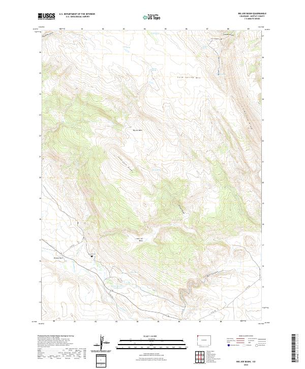 Big Joe Basin, CO — USGS 7.5-minute topo (2022)